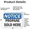 Signmission Propane Sold Here OSHA Notice Sign, Vinyl Decal, 7in W x 5in L, 2PK OS-2PACK-NS-D-57-L-17894 - alternate 2